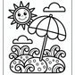 Summer Bold and Easy Coloring Pages | Free PDF Printables