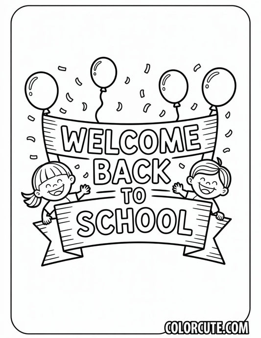 Welcome Back to School Coloring Pages | Free PDF Printables