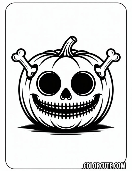 Whimsical Pumpkin Drawing Page | Free PDF Printables