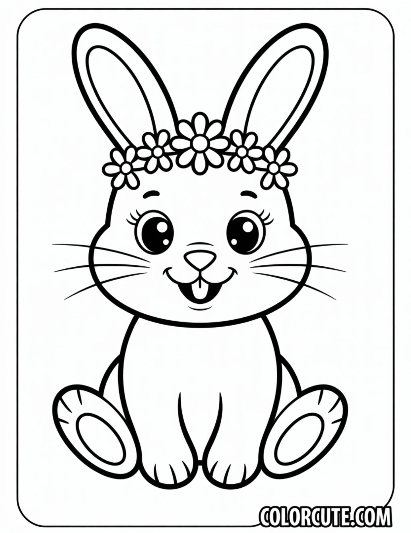 Wonderful Bunny Kawaii Coloring Pages | Free PDF Printables