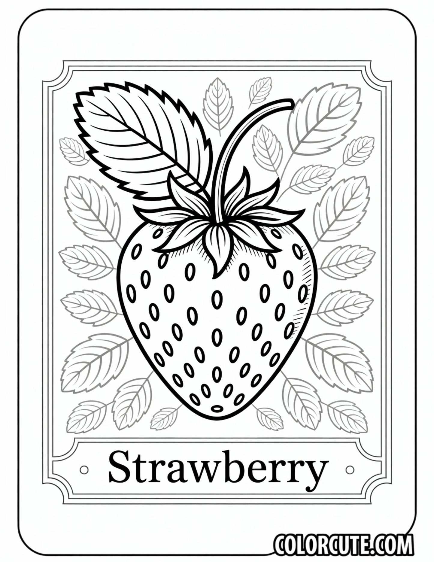 Yummy Strawberry Coloring Pages – Free PDF Printables