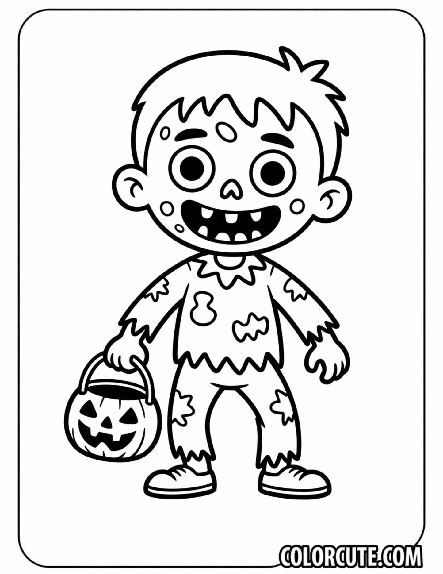 Zombie Halloween Coloring Pages | Free PDF Printables