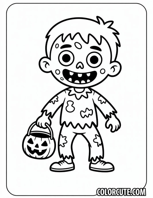 Zombie Halloween Coloring Pages | Free PDF Printables
