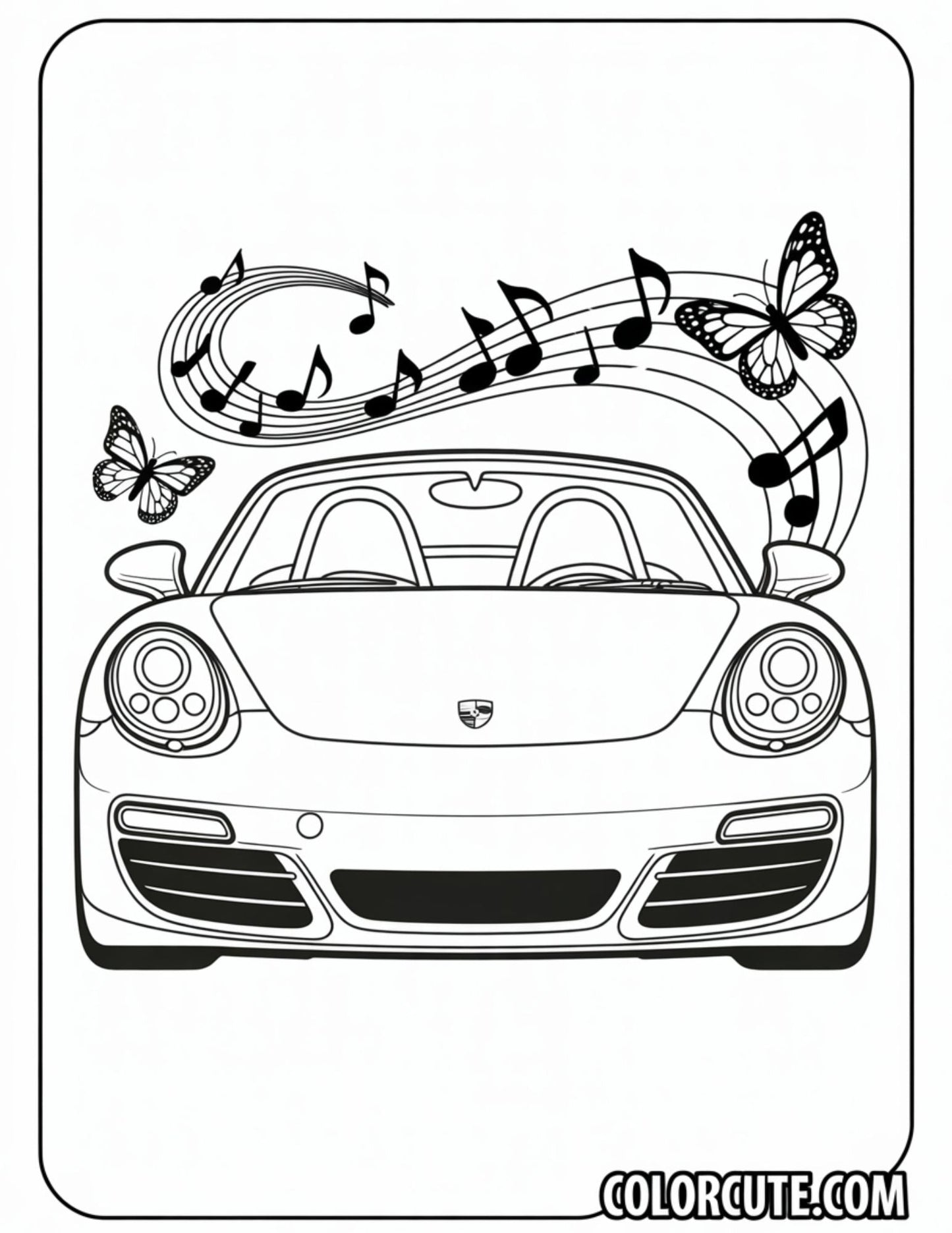 Cool 911 Porsche Coloring Pages | Free PDF Printables