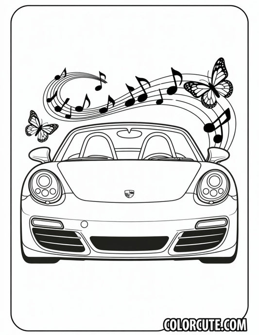 Cool 911 Porsche Coloring Pages | Free PDF Printables