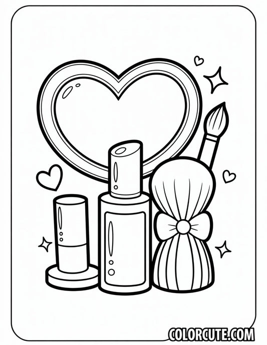 Barbie Makeup Coloring Page | Free PDF Printables