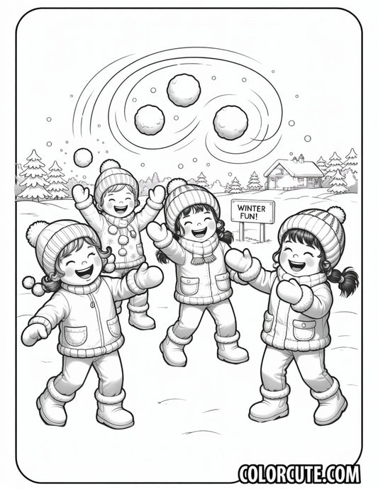 Preschool Winter Coloring Pages | Free PDF Printables