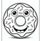 Simple Donut Coloring Pages Free Printable