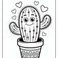 Wonderful Cactus Kawaii Coloring Pages | Free PDF Printables