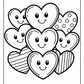 Cute Valentine Hearts Coloring Pages | Free PDF Printables