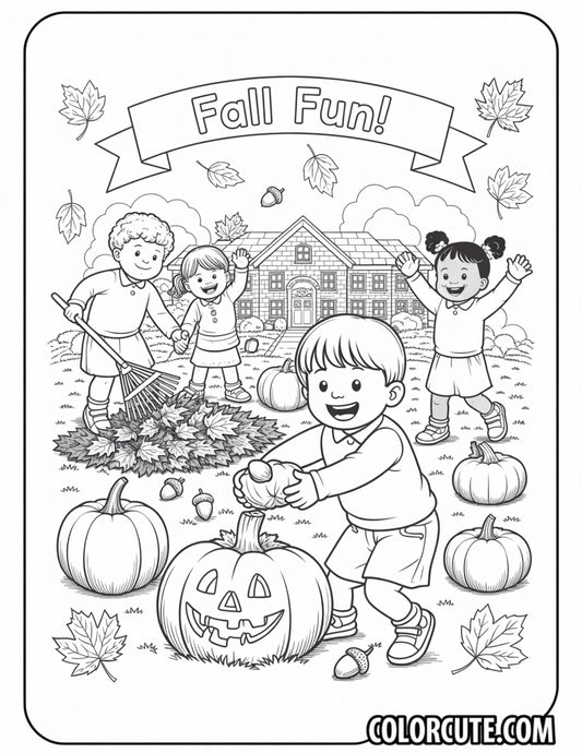 Kindergarten Fall Coloring Pages | Free PDF Printables