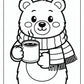 Winter Bear Coloring Pages | Free PDF Printables