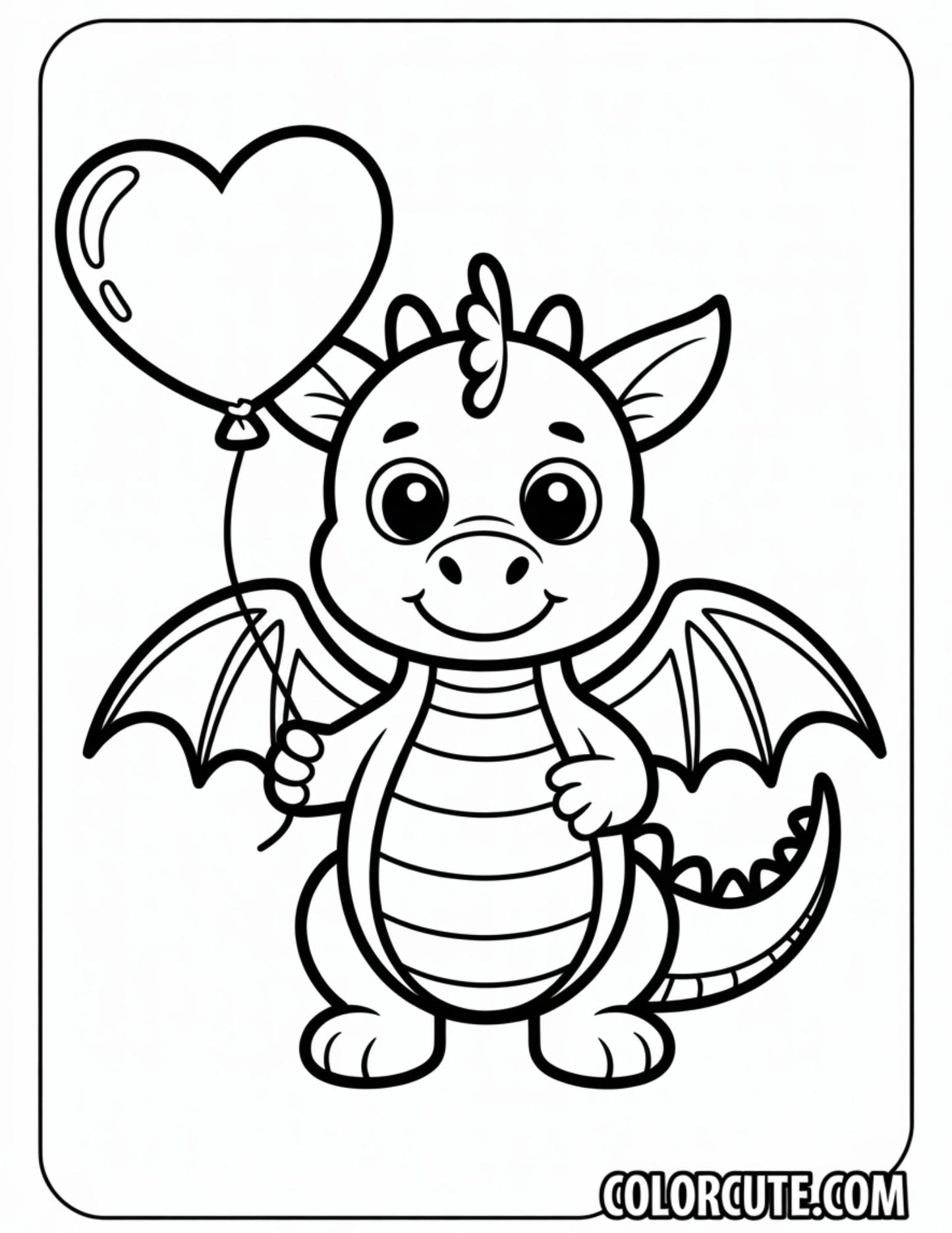 Cute Dragon Coloring Pages | Free PDF Printables