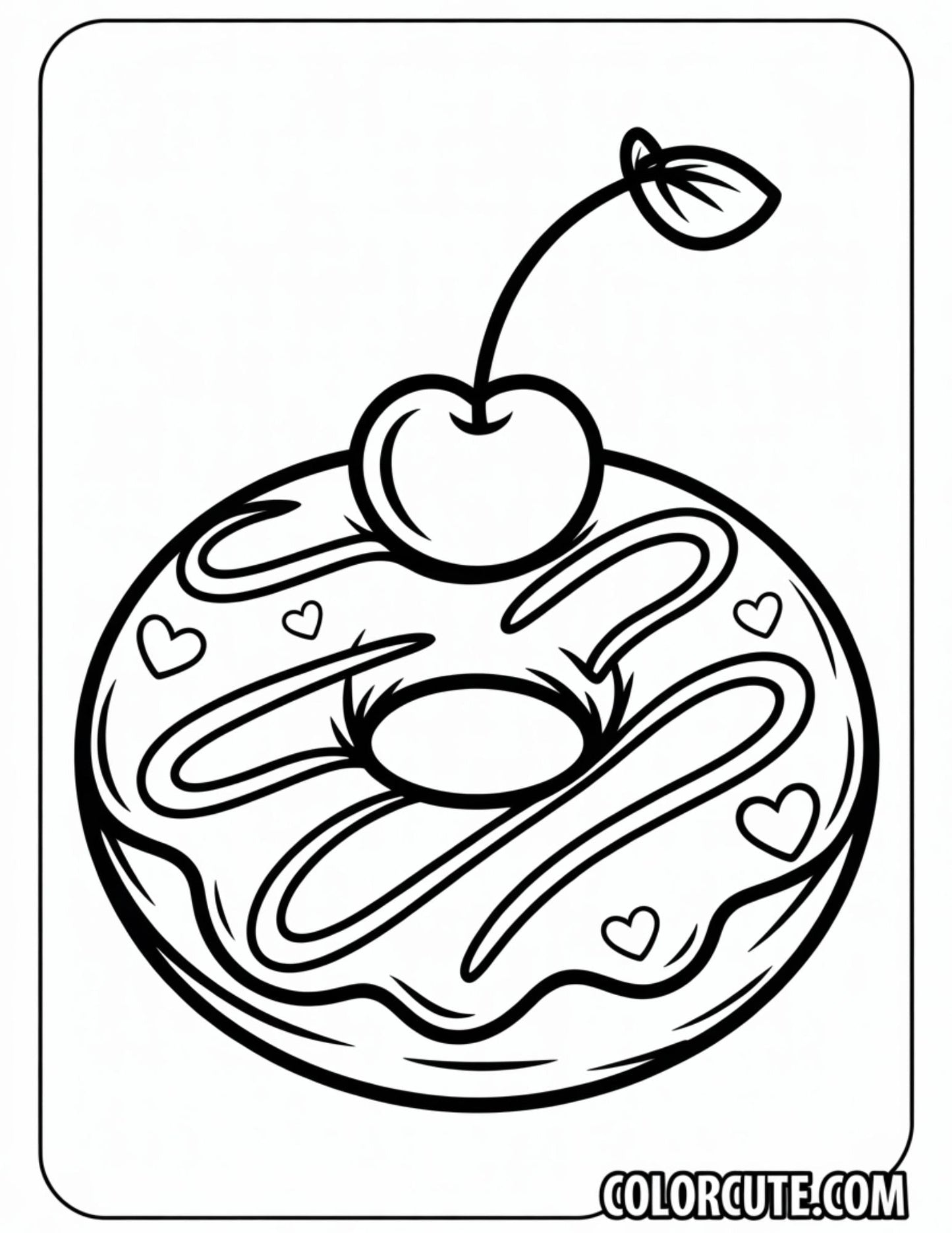 Sprinkle Donut Coloring Pages Free Printable