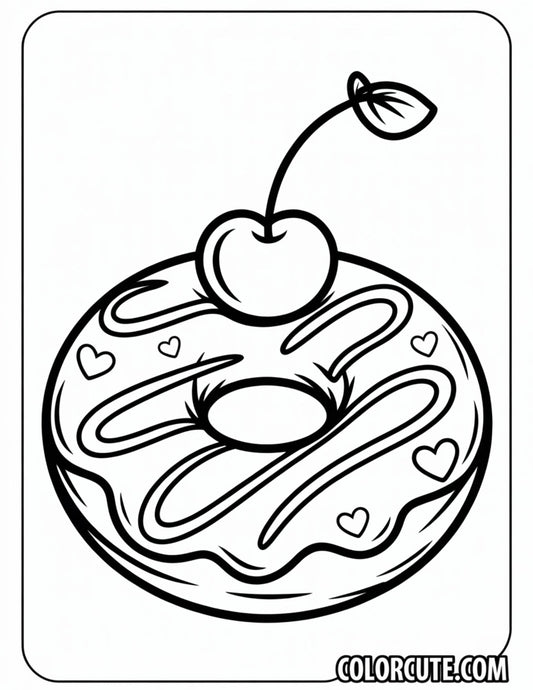 Sprinkle Donut Coloring Pages Free Printable