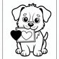 Fun Valentine Puppy Coloring Pages | Free PDF Printables