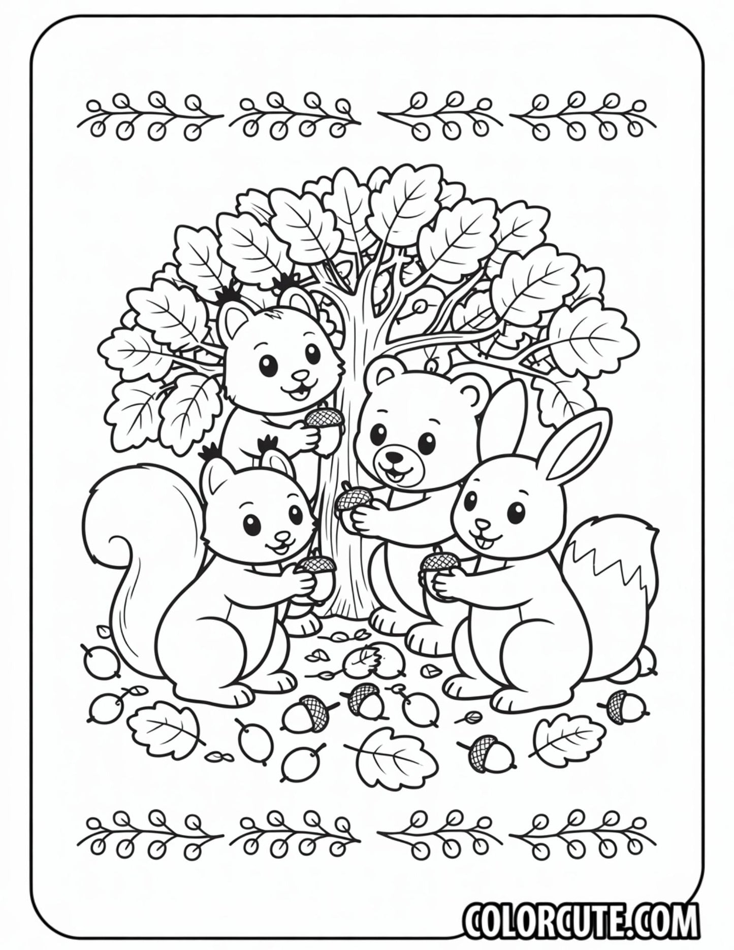 Preschool Fall Coloring Pages | Free PDF Printables