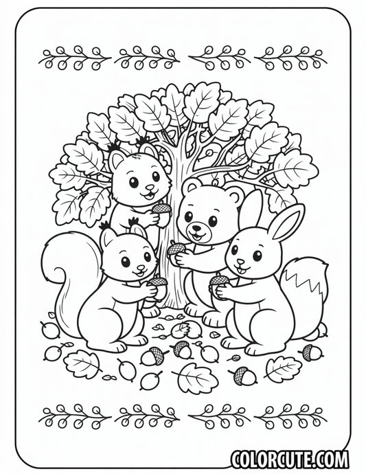 Preschool Fall Coloring Pages | Free PDF Printables