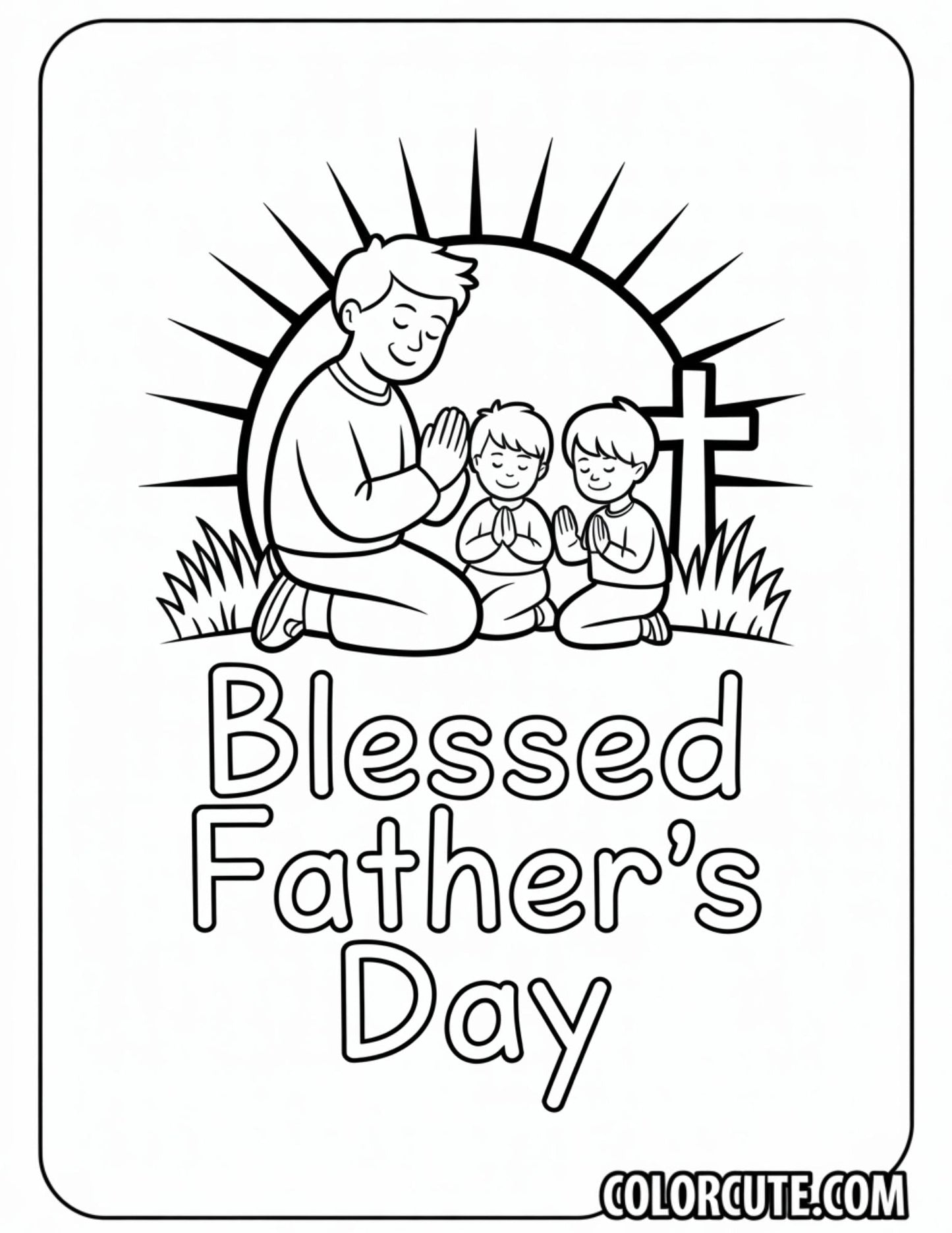 Christian Fathers Day Coloring Pages | Free PDF Printables
