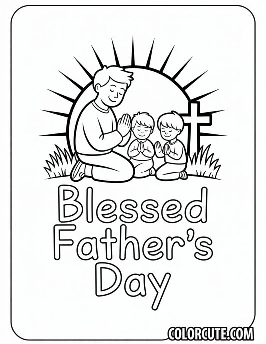 Christian Fathers Day Coloring Pages | Free PDF Printables