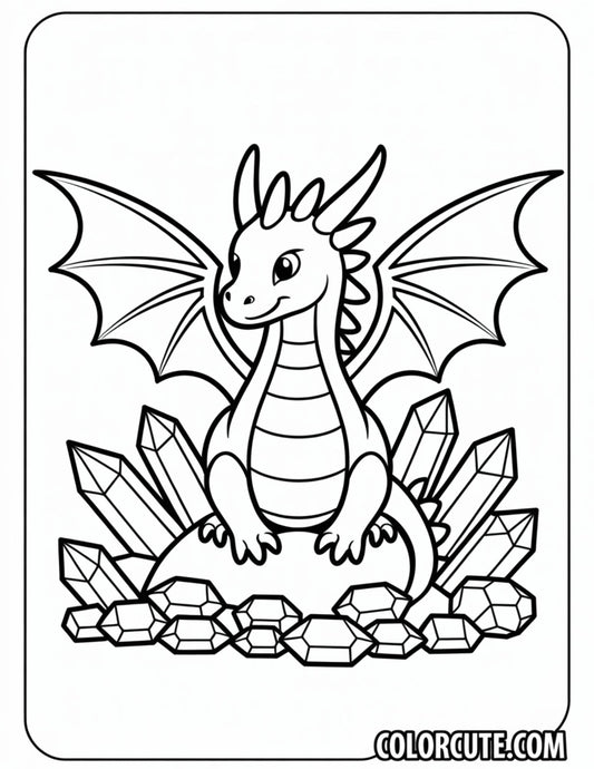 Crystal Dragon Coloring Pages | Free PDF Printables