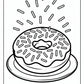 Sweet Donut Coloring Pages Free Printable