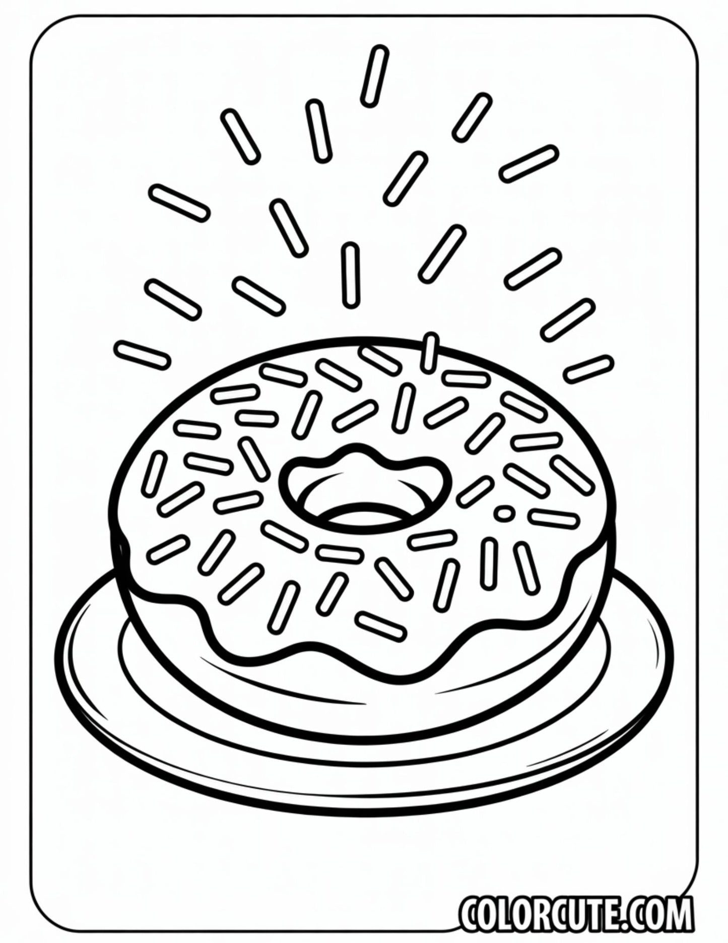 Sweet Donut Coloring Pages Free Printable