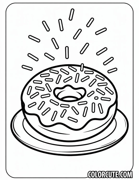 Sweet Donut Coloring Pages Free Printable