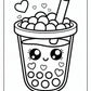Wonderful Bubble Tea Kawaii Coloring Pages | Free PDF Printables