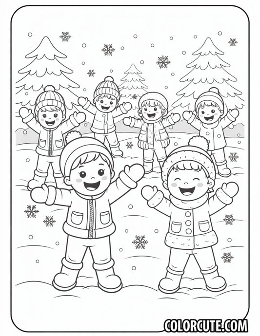 Winter Village Coloring Pages | Free PDF Printables