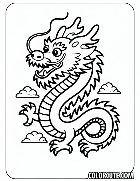 Chinese Dragon Coloring Pages | Free PDF Printables