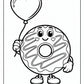 Valentine Donut Coloring Pages Free Printable