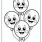 Wonderful Balloon Kawaii Coloring Pages | Free PDF Printables