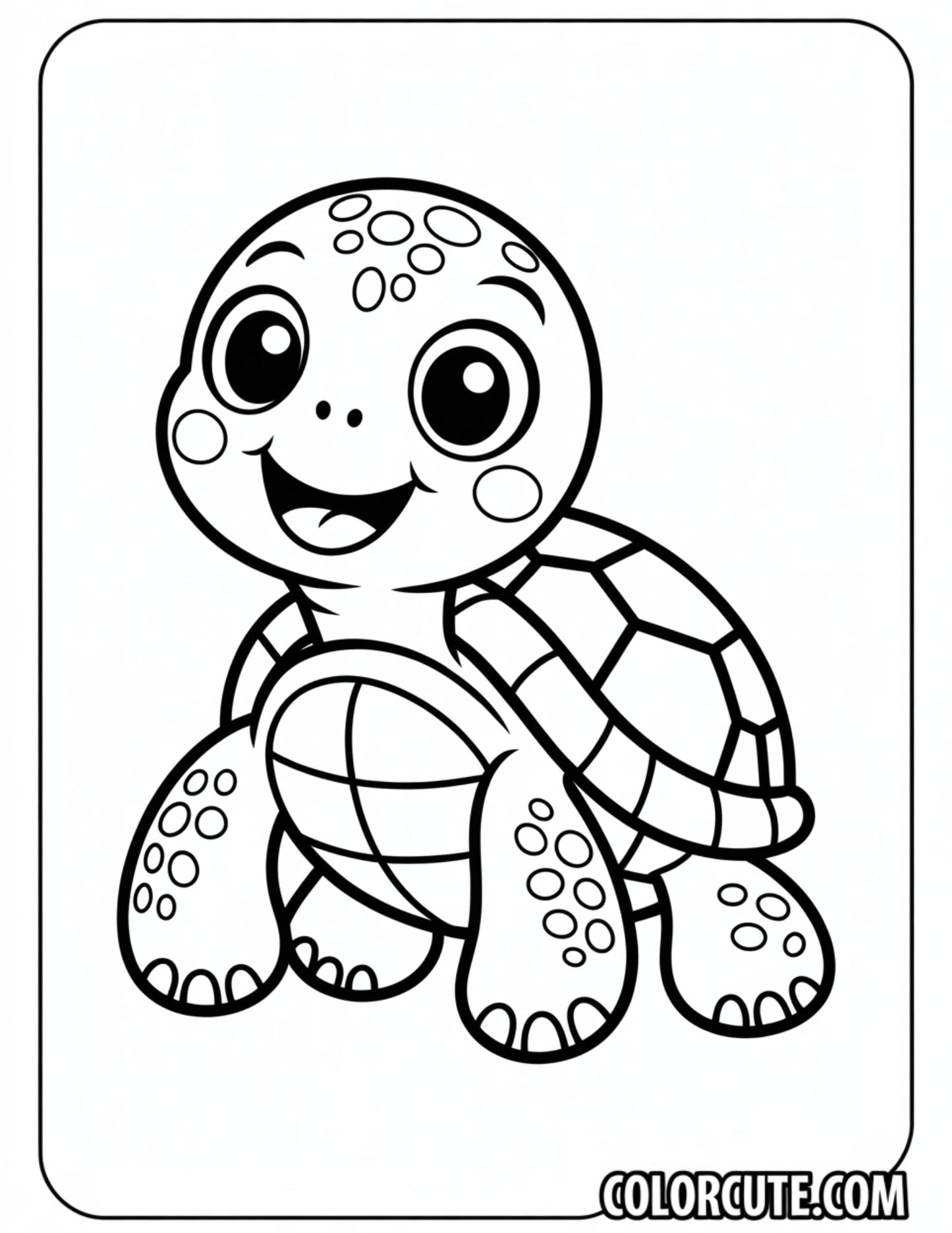 Baby Turtle Coloring Pages | Free PDF Printables