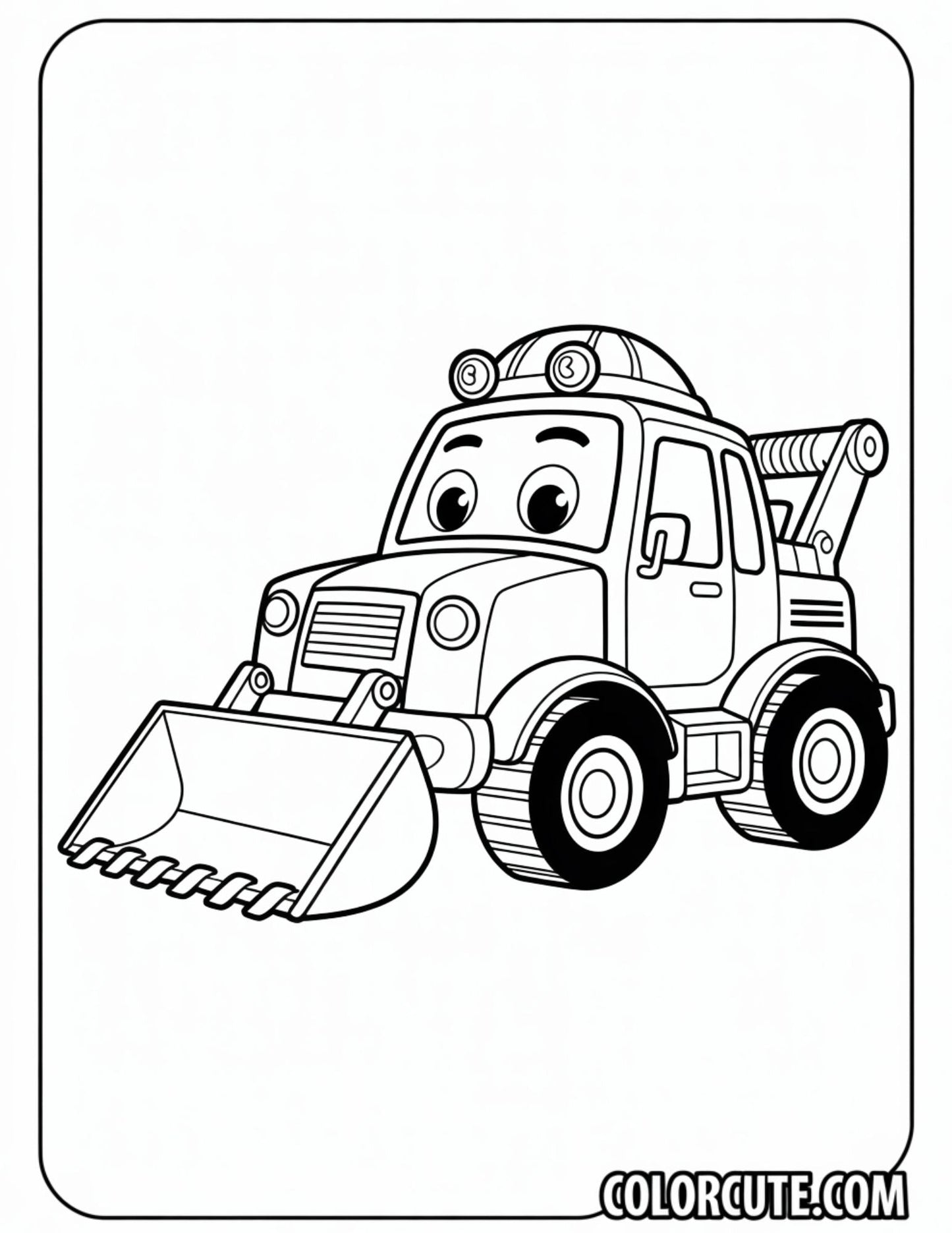 Construction Car Coloring Pages | Free PDF Printables
