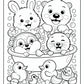 Cute Animals Cozy Friends Coloring Pages | Free PDF Printables