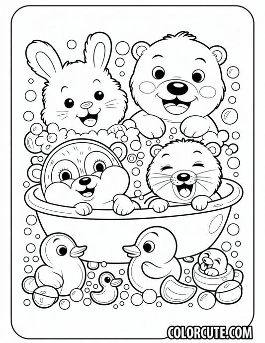 Cute Animals Cozy Friends Coloring Pages | Free PDF Printables