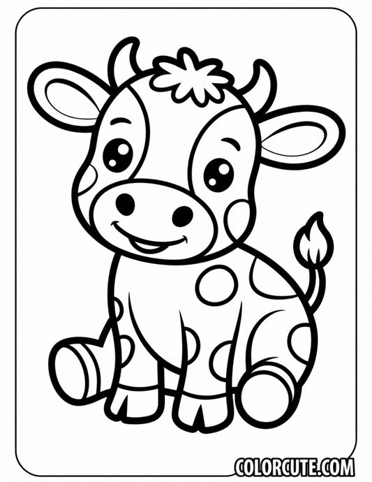 Cute Baby Cow Coloring Pages | Free PDF Printables