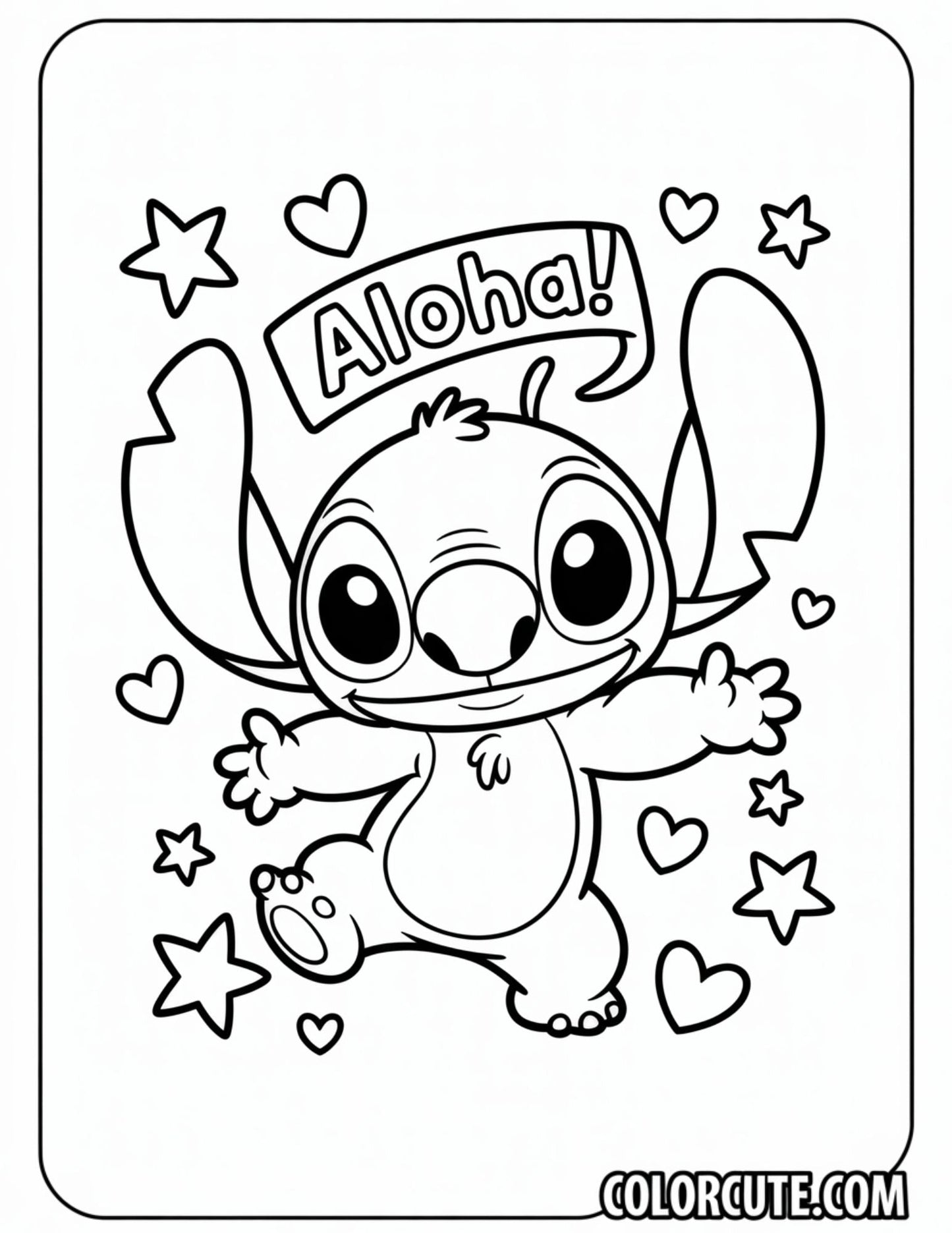 Easy Stitch Coloring Page | Free PDF Printables