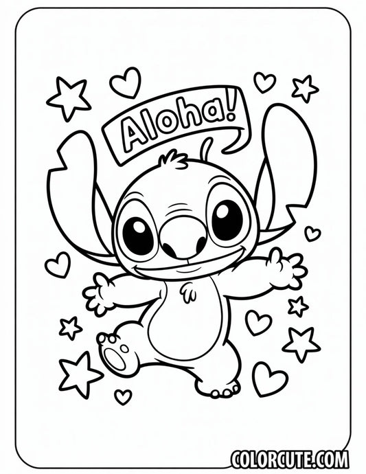 Easy Stitch Coloring Page | Free PDF Printables