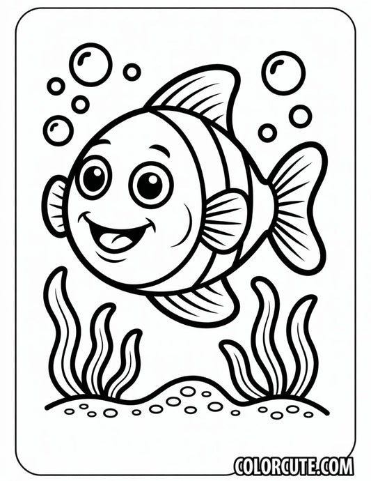 Fish Bold and Easy Coloring Pages | Free PDF Printables
