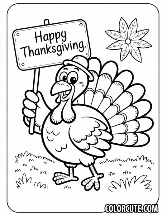 Happy Thanksgiving Coloring Pages | Free PDF Printables
