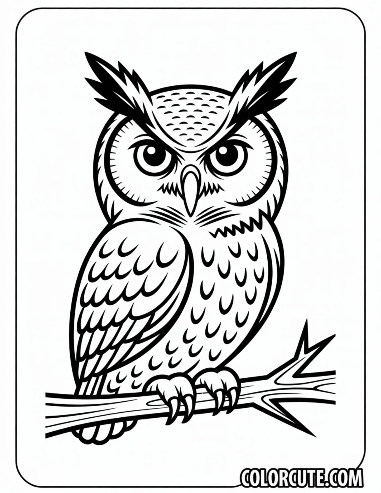 Realistic Owl Coloring Pages | Free PDF Printables