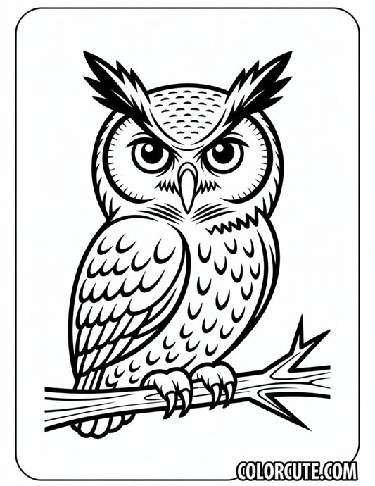 Realistic Owl Coloring Pages | Free PDF Printables