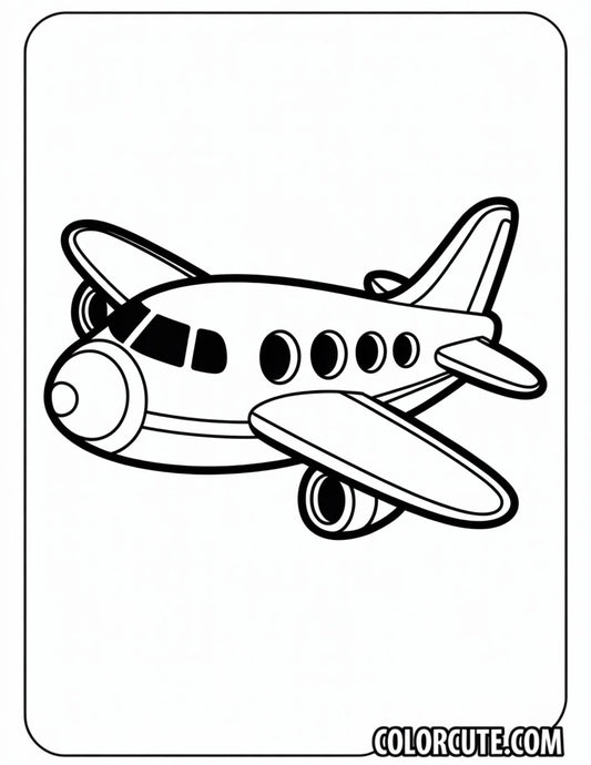 Simple Airplane Coloring Pages | Free PDF Printables
