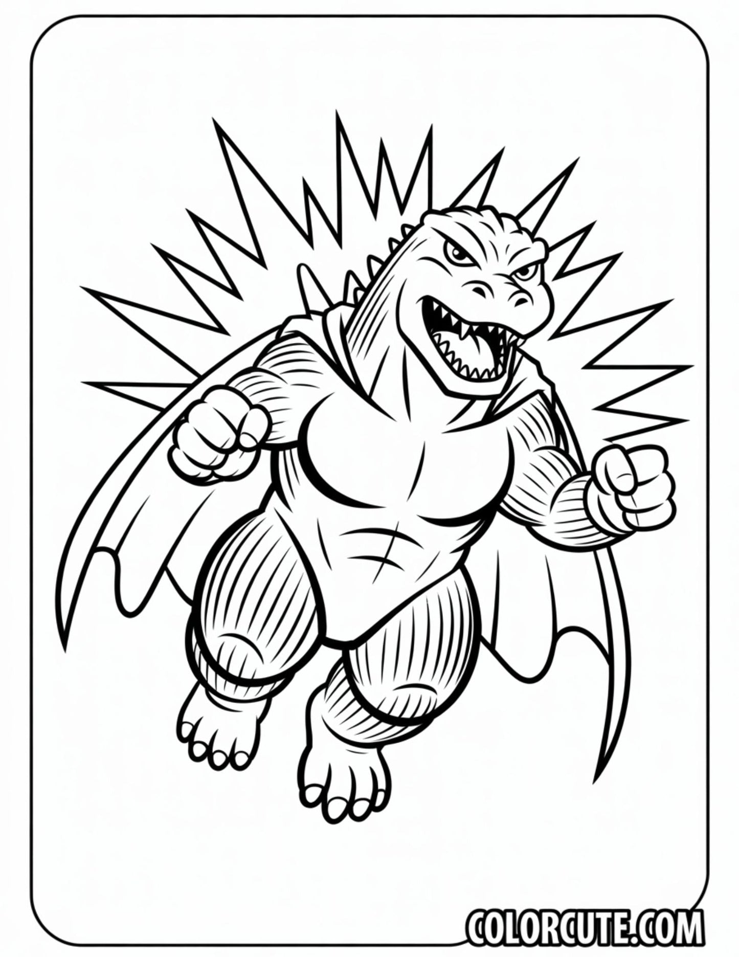 Super Godzilla Coloring Pages | Free PDF Printables