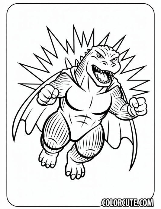 Super Godzilla Coloring Pages | Free PDF Printables