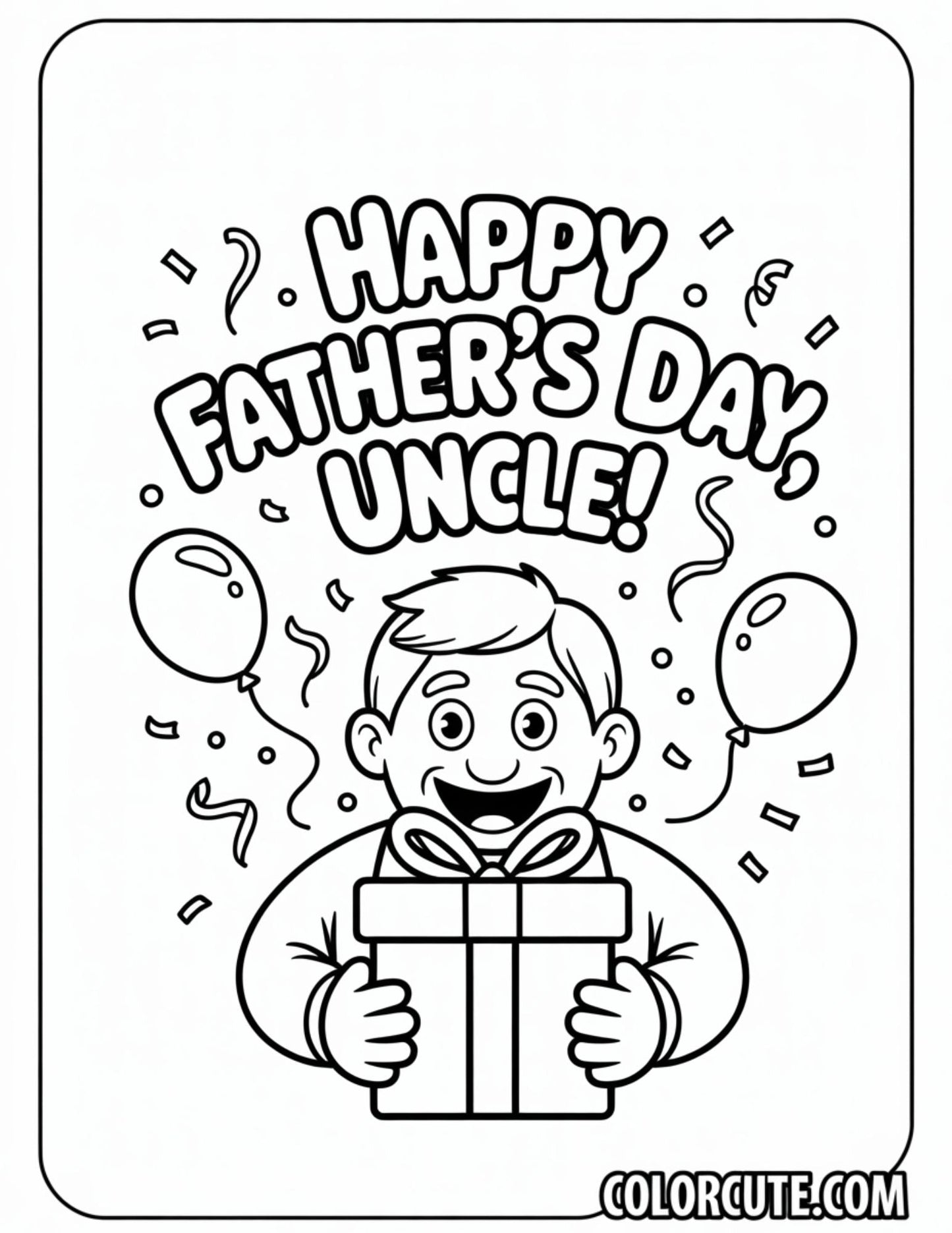 Uncle Fathers Day Coloring Pages | Free PDF Printables