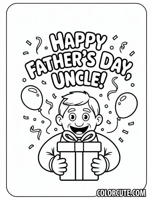 Uncle Fathers Day Coloring Pages | Free PDF Printables