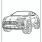 Urus Lamborghini Coloring Pages - Free PDF Printables